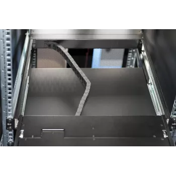 DIGITUS Modularizēta 43,2 cm (17 collu) TFT konsole ar 1 porta KVM, RAL 9005 melna, Qwertzu vācu
