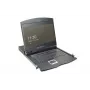 DIGITUS Modularizēta 48,3 cm (19 collu) TFT konsole ar 1 porta KVM, RAL 9005 melna - Qwertzu vācu