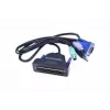 DIGITUS Modularizēta 48,3 cm (19 collu) TFT konsole ar 1 porta KVM, RAL 9005 melna - Qwertzu vācu
