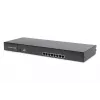 DIGITUS Modularized 48.3cm (19in) TFT console with 8 port Cat.5 KVM, RAL 9005 Melns - Qwertzu German