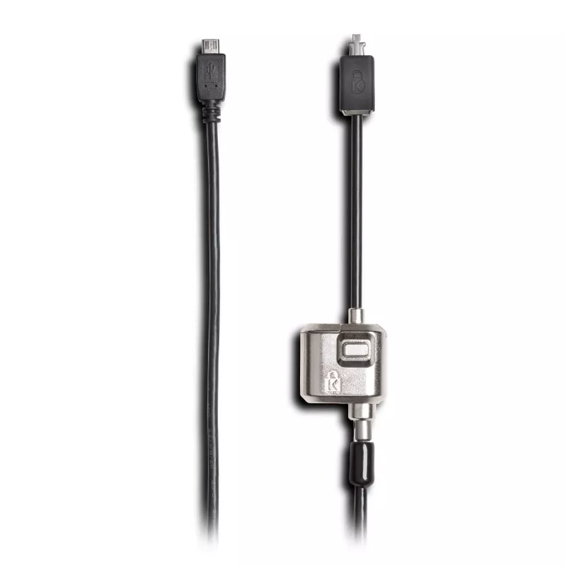 Kensington MiniSaver Mobile Keyed Lock, 1.8 m, Kensington, Key, plakans key, Carbon steel, Melns