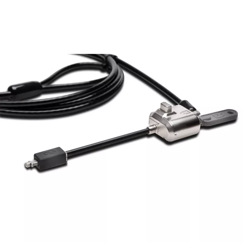 Kensington MiniSaver Mobile Keyed Lock, 1.8 m, Kensington, Key, plakans key, Carbon steel, Melns