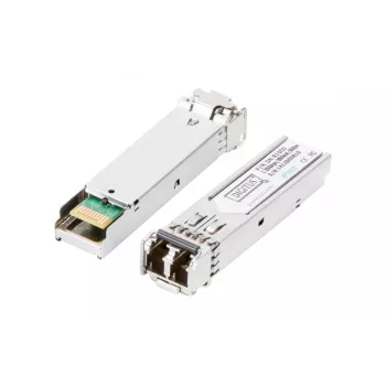 DIGITUS 1.25 Gbps SFP modulis, līdz 550m, daudzmodu, LC dupleksais savienotājs 1000Base-SX, 850nm
