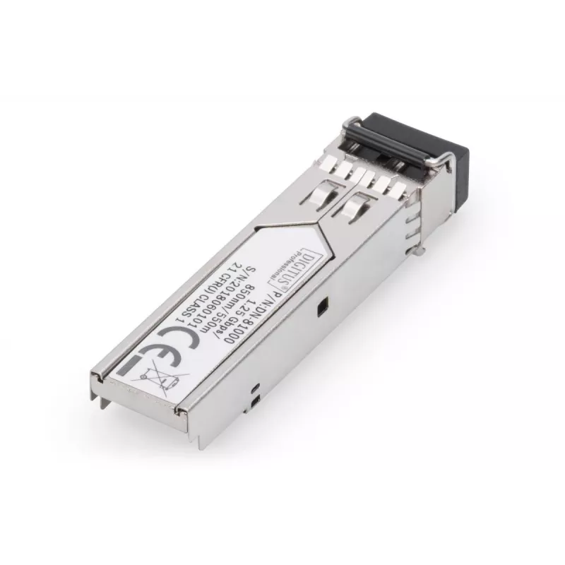 DIGITUS 1.25 Gbps SFP modulis, līdz 550m, daudzmodu, LC dupleksais savienotājs 1000Base-SX, 850nm