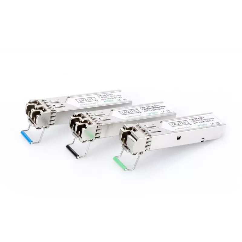 DIGITUS 1.25 Gbps SFP modulis, līdz 550m, daudzmodu, LC dupleksais savienotājs 1000Base-SX, 850nm