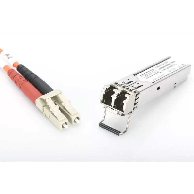 DIGITUS 1.25 Gbps SFP modulis, līdz 550m, daudzmodu, LC dupleksais savienotājs 1000Base-SX, 850nm