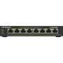NETGEAR 8 portu gigabitu Ethernet PoE+ Plus slēdzis (GS308EP) pārvaldāms L2/L3 Gigabit Ethernet (10/100/1000) ar strāvas padevi pa Ethernet (PoE) melns