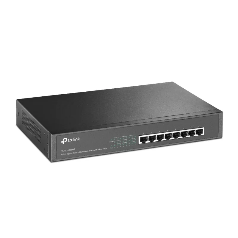 TP-Link TL-SG1008MP Nevadāms Gigabit Ethernet (10/100/1000) Power over Ethernet (PoE) 1U Melns
