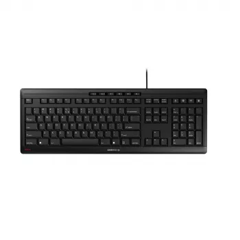 CHERRY STREAM klaviatūra birojam USB QWERTY ASV angļu valodā melna