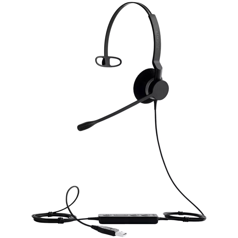 Jabra BIZ 2300 Mono, USB, MS, vadu, birojam/zvanu centram, 150 - 6800 Hz, austiņas, melna