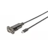 DIGITUS USB Type C 2.0 uz seriālo pārveidotāju, DSUB 9M 1m kabelis