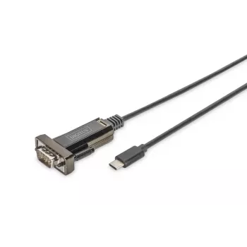 DIGITUS USB Type C 2.0 uz seriālo pārveidotāju, DSUB 9M 1m kabelis