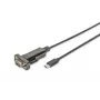 DIGITUS USB Type C 2.0 uz seriālo pārveidotāju, DSUB 9M 1m kabelis
