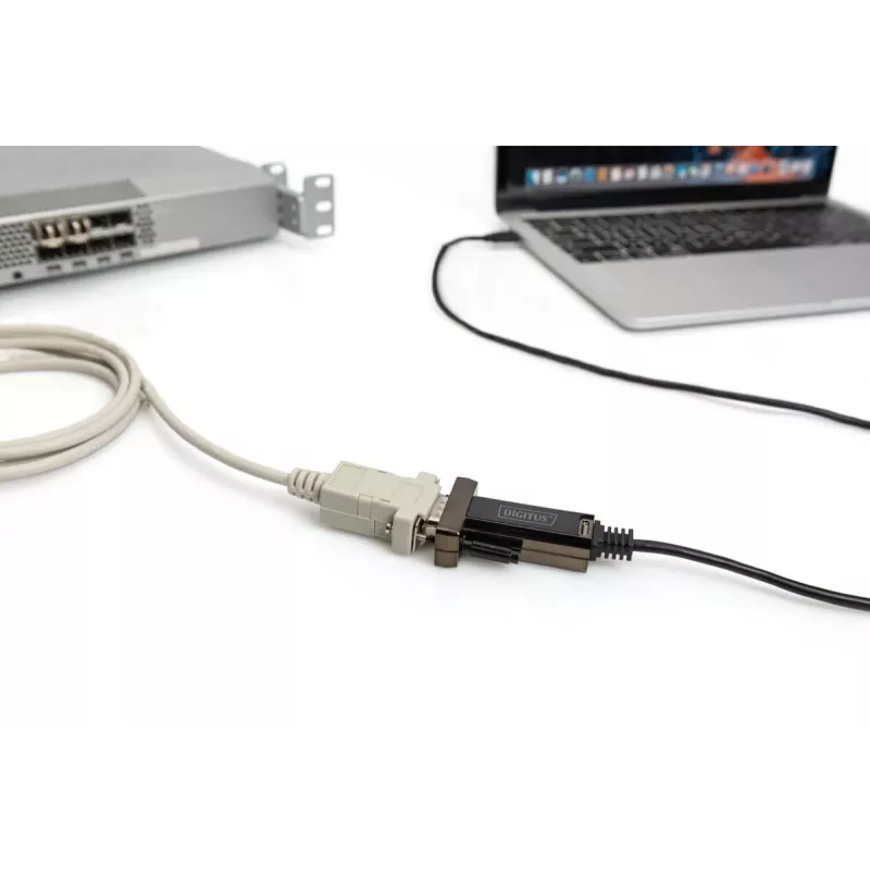 DIGITUS USB Type C 2.0 uz seriālo pārveidotāju, DSUB 9M 1m kabelis