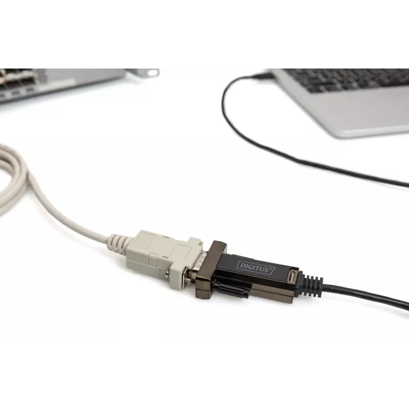 DIGITUS USB Type C 2.0 uz seriālo pārveidotāju, DSUB 9M 1m kabelis