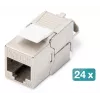 DIGITUS Modular Patch Panel - ekranēts ar 24x DN-93615 24 pieslēgvietu 1U statnes montāža pelēks RAL 7035