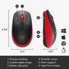 Pele Logitech M190 Bezvadu USB Sarkana