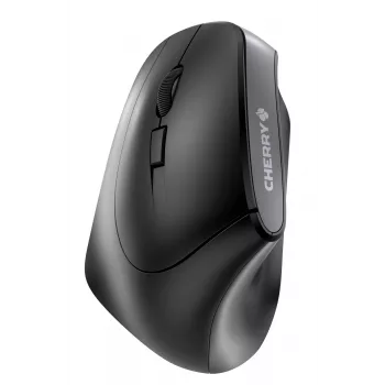 CHERRY MW 4500 LEFT bezvadu 45 grādu pele, melna, USB