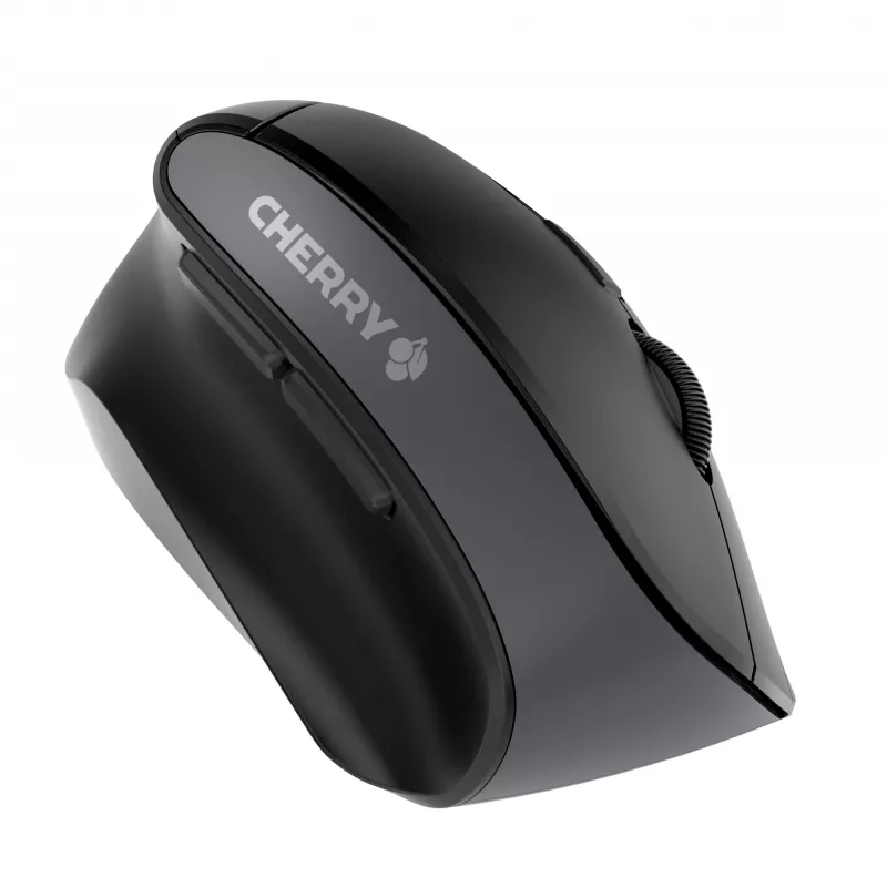 CHERRY MW 4500 LEFT bezvadu 45 grādu pele, melna, USB
