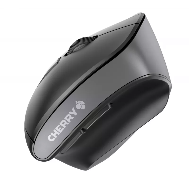 CHERRY MW 4500 LEFT bezvadu 45 grādu pele, melna, USB
