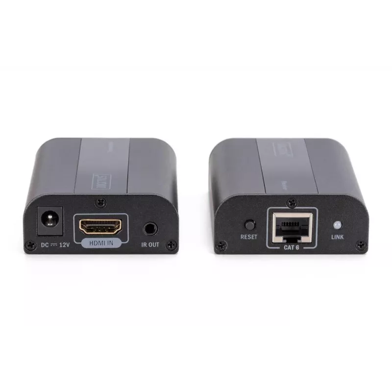 DIGITUS 4K HDMI pagarinātāja komplekts, HDMI 2.0 30/60 m caur tīkla kabeli (CAT6, 6a, 7), UHD 4K2K/60 Hz