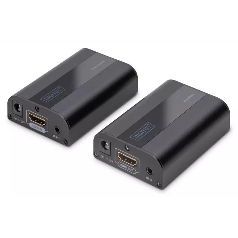 DIGITUS 4K HDMI pagarinātāja komplekts, HDMI 2.0 30/60 m caur tīkla kabeli (CAT6, 6a, 7), UHD 4K2K/60 Hz