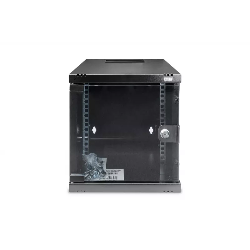 DIGITUS Sienas skapis 254 mm (10 collu) 6U sienas skapis 330x312x300 mm, krāsa melna (RAL 9005)