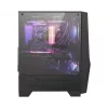 MSI MAG FORGE 100R Mid Tower spēļu datora korpuss 'Melns, 2x 120 mm ARGB PWM ventilators, 1x 120 mm ventilators, 1-6 ARGB centrmezgls, Mystic Light Sync, rūdīta stikla panelis, ATX, mATX, mini-ITX'