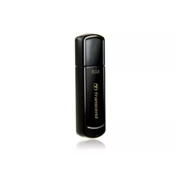 TRANSCEND Jetflash 350 - 8GB USB zibatmiņa - USB 2.0 - Melna