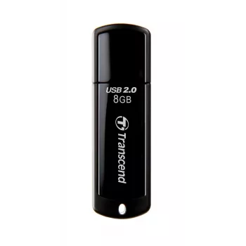 TRANSCEND Jetflash 350 - 8GB USB zibatmiņa - USB 2.0 - Melna