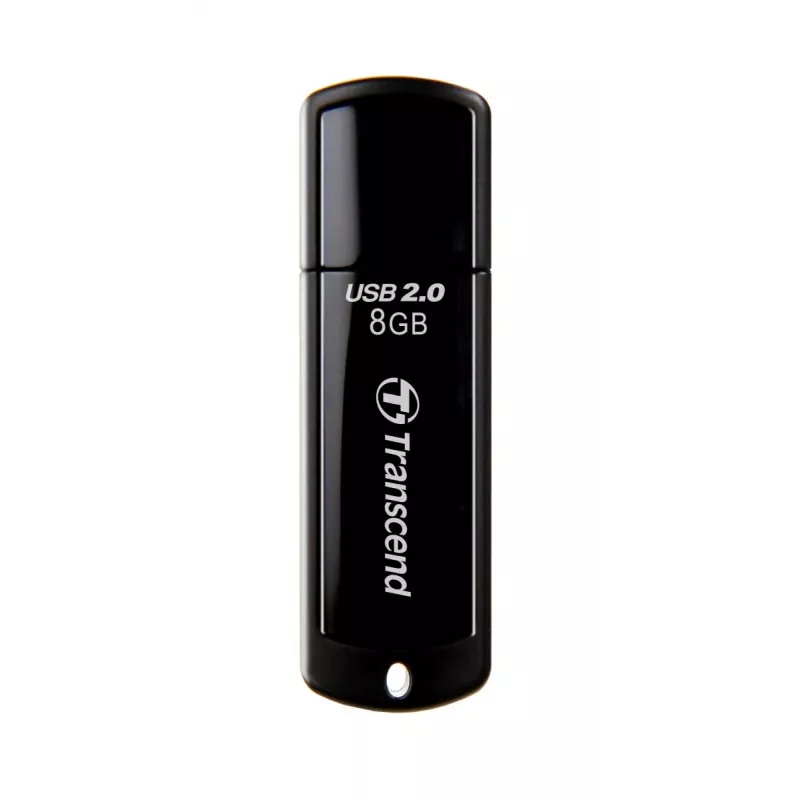 TRANSCEND Jetflash 350 - 8GB USB zibatmiņa - USB 2.0 - Melna