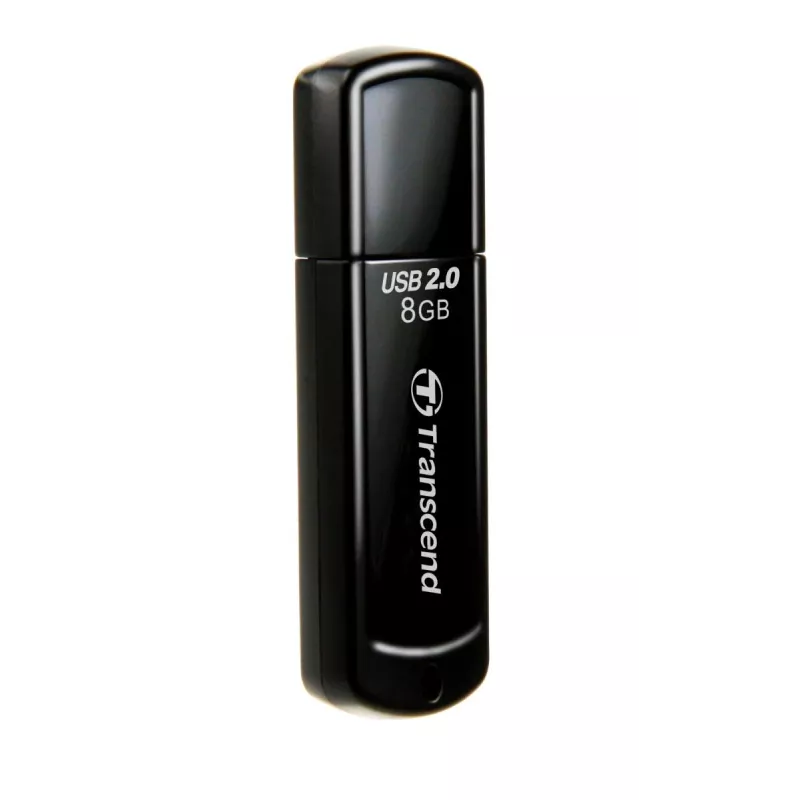 TRANSCEND Jetflash 350 - 8GB USB zibatmiņa - USB 2.0 - Melna