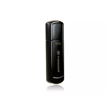TRANSCEND Jetflash 350 - 16 GB USB zibatmiņa - USB 2.0 - melna