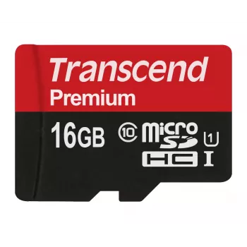 Flash Memory Transcend 16GB MicroSDHC Class 10 UHS-I TS16GUSDCU1