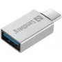 Sandberg USB-C uz USB 3.0 pārveidotājs, USB 3.2 Gen 1 (3.1 Gen 1) Type-C, USB 3.2 Gen 1 (3.1 Gen 1) Type-A, sudraba krāsa, alumīnijs, 5 g, 80 mm