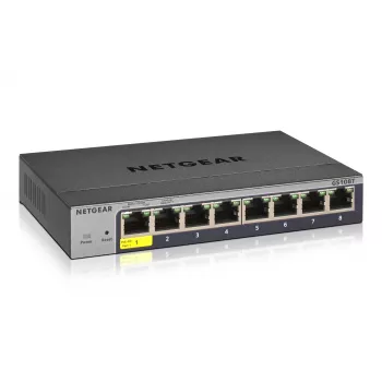 NETGEAR GS108Tv3 pārvaldāms L2 Gigabit Ethernet (10/100/1000) pelēks