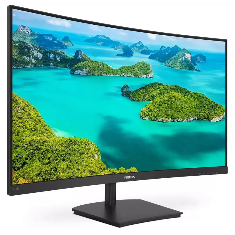 Philips E Line 241E1SC/00 datora monitors 59,9 cm (23,6 colli) 1920 x 1080 pikseļi Full HD LED Melns