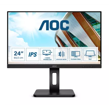 AOC P2 Q24P2Q datora monitors 60,5 cm (23,8 colli) 2560 x 1440 pikseļi Quad HD LED Melns