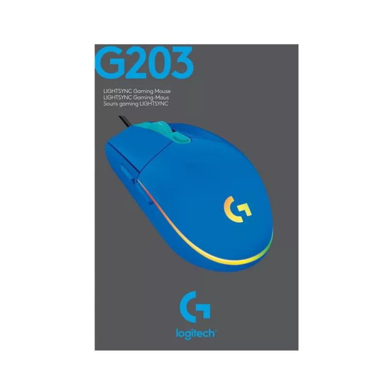 Spēļu pele Logitech G G203 LIGHTSYNC USB Type-A