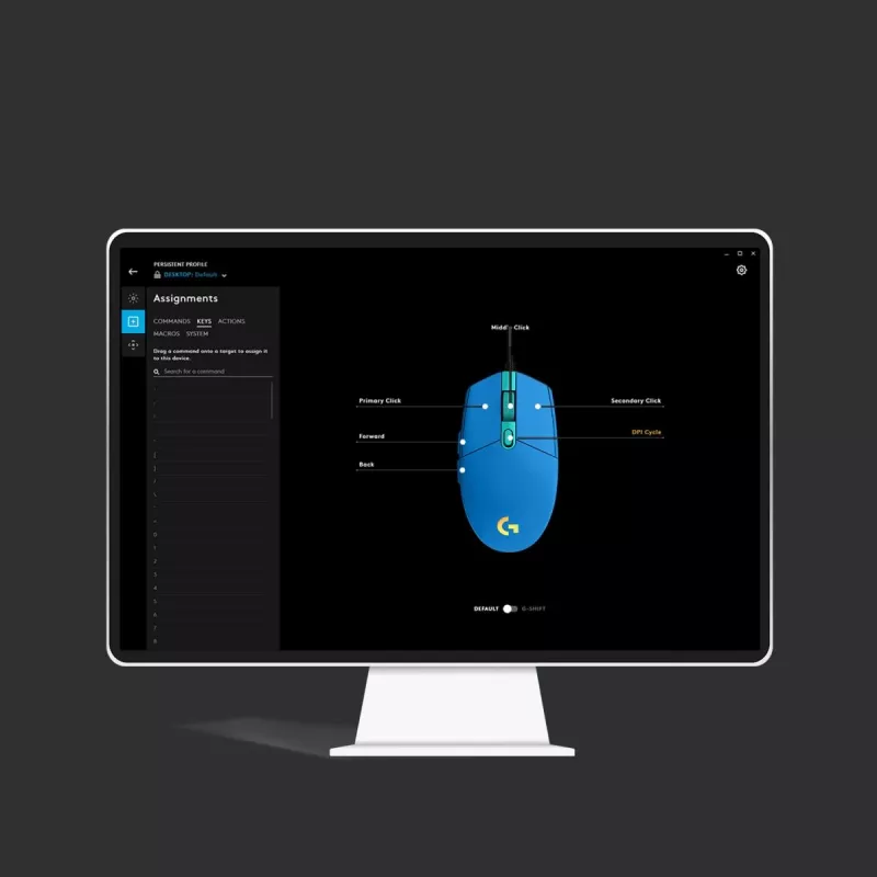 Spēļu pele Logitech G G203 LIGHTSYNC USB Type-A