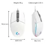 LOGITECH G203 Lightsync Gaming pele USB balta