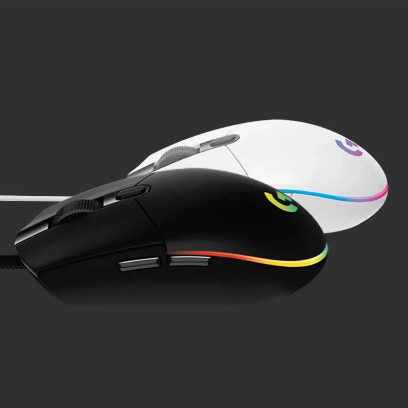 LOGITECH G203 Lightsync Gaming pele USB balta