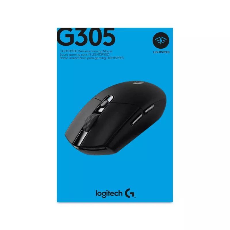 LOGITECH G305 Lightspeed bezvadu spēļu pele melna Ewr 2