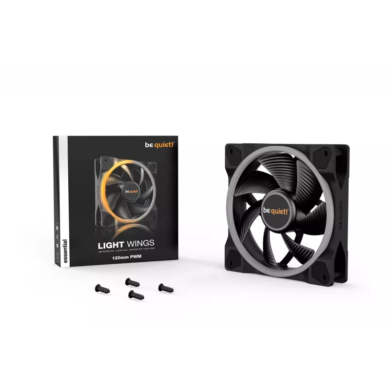 be quiet Light Wings 120mm ARGB PWM ventilators, melns