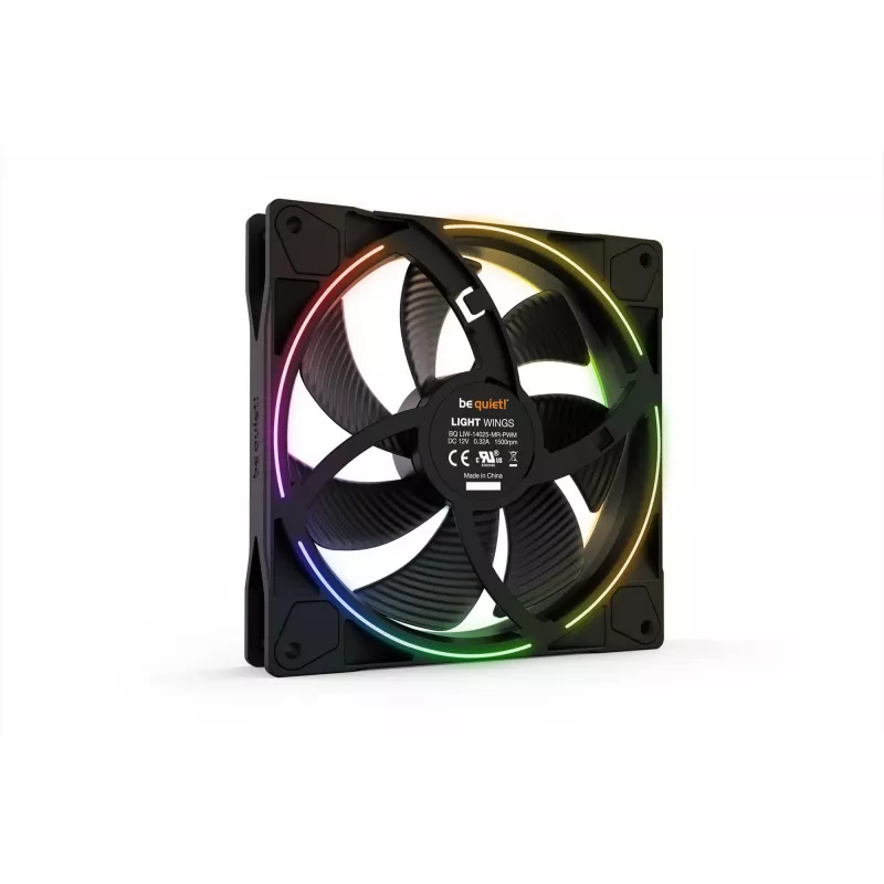 be quiet Light Wings 140mm ARGB PWM ventilators, melns