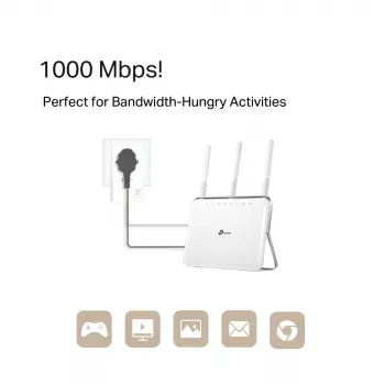 TP-Link TL-PA7019P KIT 1000 Mbit/s Ethernet LAN balts 2 gab.