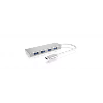 ICY BOX IB-HUB1425-C3 USB 3.2 Gen 1 (3.1 Gen 1) Type-C 5000 Mbit/s Sudraba