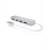 ICY BOX IB-HUB1425-C3 USB 3.2 Gen 1 (3.1 Gen 1) Type-C 5000 Mbit/s Sudraba