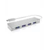 ICY BOX IB-HUB1425-C3 USB 3.2 Gen 1 (3.1 Gen 1) Type-C 5000 Mbit/s Sudraba