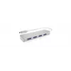 ICY BOX IB-HUB1425-C3 USB 3.2 Gen 1 (3.1 Gen 1) Type-C 5000 Mbit/s Sudraba